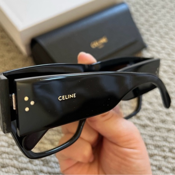 Celine- Chunky Rectangle Acetate Sunglasses (WOMAN) - Picture 5 of 8
